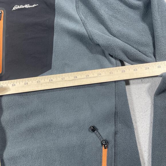 Eddie Bauer Jacket Mens Large Gray Fleece First Ascent Full Zip Outdoor Pockets - Picture 5 of 10